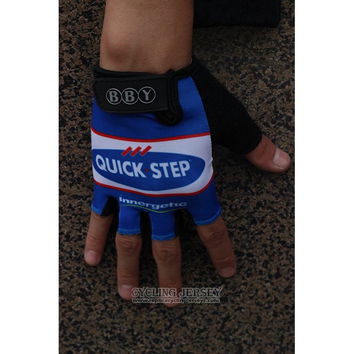 2020 Quick Step Gloves Cycling Blue